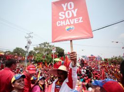 El presidente encargado de Venezuela y candidato a la presidencia, Nicolás Maduro, participa en su acto de cierre de campaña. EFE /