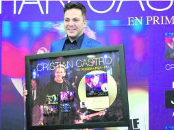Feliz. A sólo una semana de salir al mercado, el reciente álbum de Cristian ya obtuvo Disco de Oro. AP /