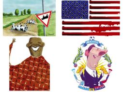 Cuatro de las obras premiadas este año. EFE /