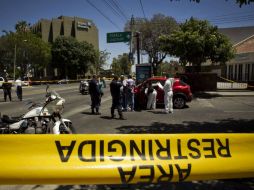 La agresión ocurrió sobre la calle de Agustín Yáñez, a tres cuadras de la glorieta Minerva, afuera de un hotel.  /