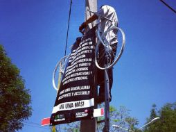 El grupo anota que la muerte número 8 de ciclistas en lo que va del año podría tener como responsable al SIAPA. ESPECIAL /