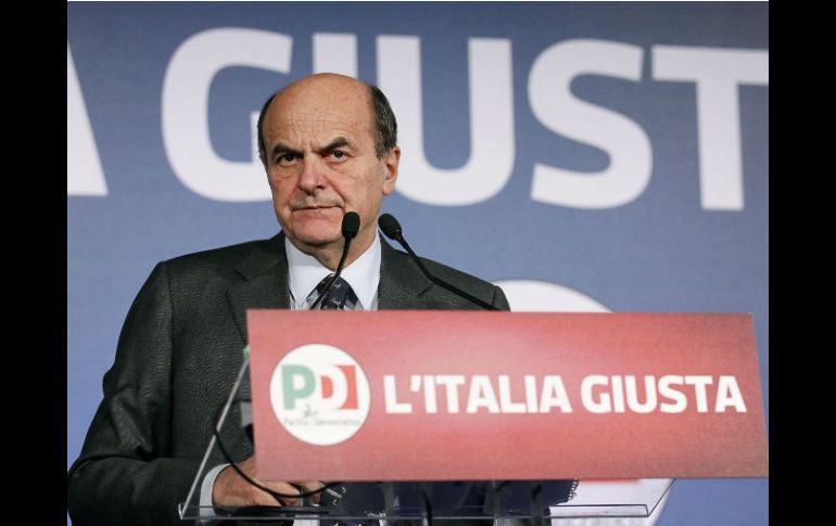 El líder del centroizquierda italiano, Pier Luigi Bersani, da una rueda de prensa en la oficina de prensa del Partido Democrático ARCHIVO /