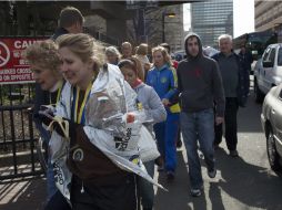 Zona donde se registraron dos explosiones cerca a la línea de meta de la 117 Maratón de Boston. EFE /
