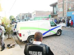 Colonia Jalisco.El homicidio ocurrió a unos metros de la residencia de la víctima, quien tenía casi ocho años como agente preventivo. EL INFORMADOR /