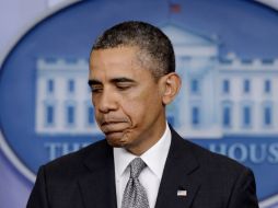 Barack Obama, durante una rueda de prensa celebrada en la Casa Blanca, tras los atentados en Boston. EFE /