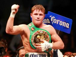 Saúl, campeón superwelter, peleará ante Austin Trout. MEXSPORT /