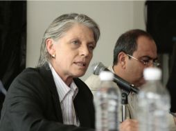 La secretaria de Cultura de Jalisco, Myriam Vachez Plagno, destaca el nombramiento de varios artistas que ahora pasan a la gestión. ARCHIVO /