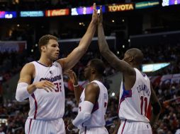 Así celebraron los jugadores de Los Ángeles su victoria. AFP /