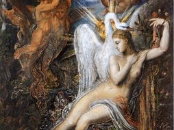 El lienzo, denominado Leda, el cisne y el amor, es muestra de la producción artística de Moreau.  /