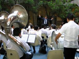 La Banda de Música del Estado, dirigida por el maestro Federico Palacios Jiménez. ARCHIVO /