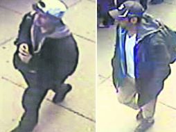 BAJO SOSPECHA. El FBI difundió imágenes de dos individuos como posibles responsables de los estallidos del lunes en Boston. AP /