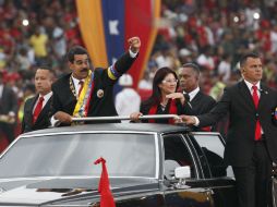 Las Fuerzas Armadas de Venezuela juran lealtad a Maduro tras su investidura. AP /