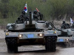 Corea del Sur realiza maniobras militares luego de que Norcorea accediera al diálogo. EFE /