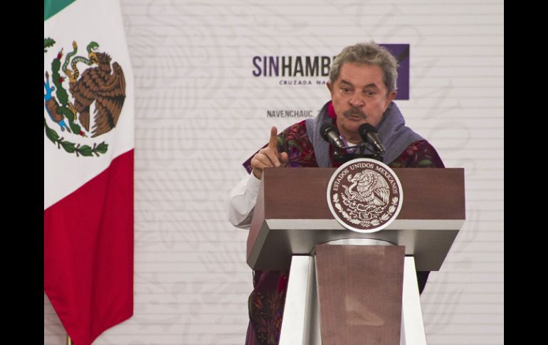 Senadores e integrantes de la Comisión Política Nacional del PRD se reúnen con el ex presidente de Brasil, Luiz Inácio Lula da Silva. AFP /