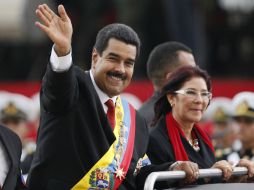 Imagen de Maduro tras su toma de posesión como presidente de Venezuela. AP /