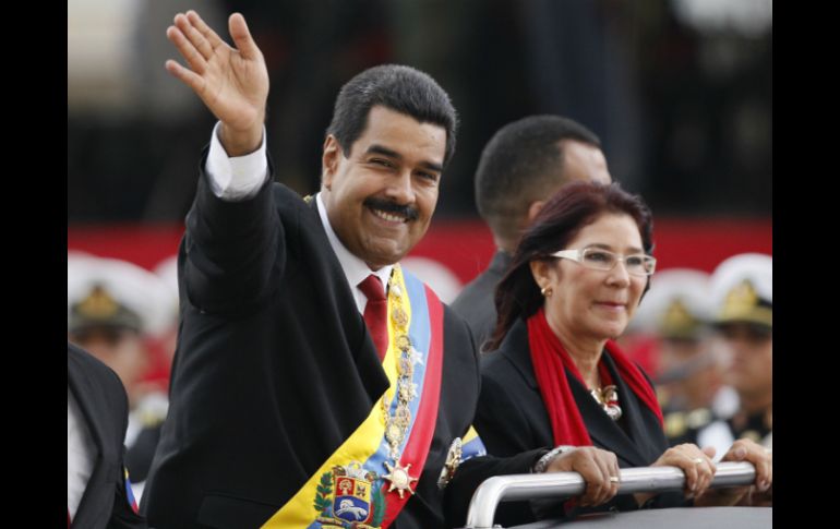 Imagen de Maduro tras su toma de posesión como presidente de Venezuela. AP /
