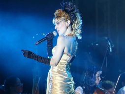 La cantante Filippa Giordano se presenta con éxito en el marco de los festejos de la fundación de Veracruz. NTX /