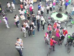 200 ciclistas participaron ayer en una rodada para exigir seguridad en el parque El Centinela, donde fue asesinado, Alejandro Gómez. EL INFORMADOR /