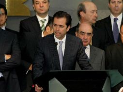 El evento concluye con la toma de posesión de Javier Arrigunaga como presidente de la Asociación de Bancos de México. ARCHIVO /