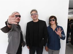 Carlos Avilés (Cuca), Joselo Rangel (de Café Tacvba) y Siddharta (Technicolor Fabrics).  /