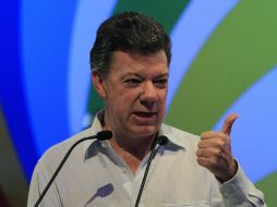 ''Me siento orgulloso, que el mundo ya no nos reconozca como país problema, lleno de narcotráfico'' dijo Juan Manuel Santos. ARCHIVO /