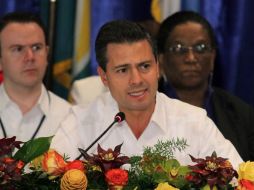 Peña Nieto en el marco de su visita a Haití para la V Cumbre de la Asociación de Estados del Caribe. NTX /