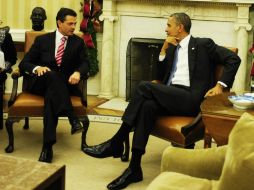 Tras dialogar con Peña Nieto (i), Barack Obama (d) planea viajar a Costa Rica. ARCHIVO /