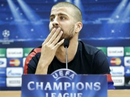 Gerard Piqué desea que su equipo marque un gol tempranero en el cotejo. EFE /