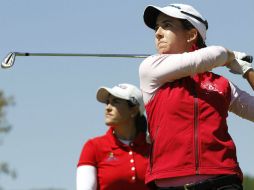 La española Mireia Prat ha inaugurado su palmarés profesional al imponerse hoy en el Ladies Open de golf. EFE /