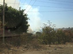 A Protección Civil sólo le solicitan el apoyo con una pipa de agua, pues el área afectada no es de grandes dimensiones. ESPECIAL /