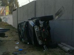 Tras el impacto, el Jeep volcó y proyectó a dos de los pasajeros.  /