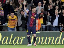 Lionel Messi da muestra una vez más de la dependencia del Barcelona a sus actuaciones. AFP /