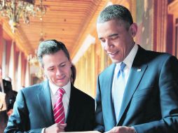 Peña Nieto y Barack Obama, durante el recorrido por Palacio Nacional, el jueves pasado. EFE /