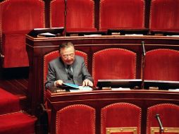En la foto, de 1996, se pude ver a Giulio Andreotti sentado en su lugar en el congreso italiano. AP /