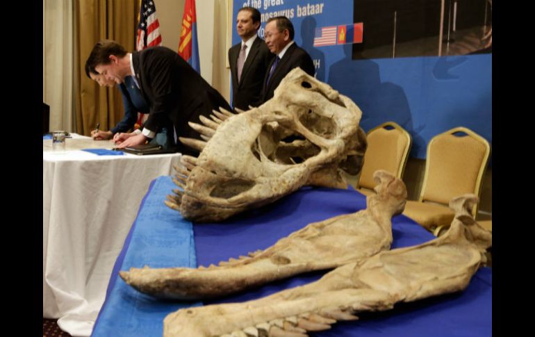 La devolución de los fósiles es una de las repatriaciones más importantes de los últimos años. AP /