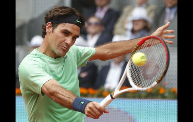 Roger Federer busca su cuarto título en el Masters 1000 de la capital española. EFE /