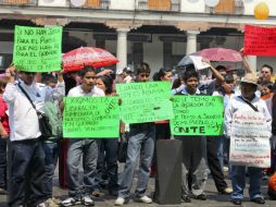 La comisión está conformada por maestros disidentes de Michoacán y Guerrero. ARCHIVO /