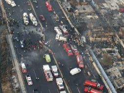 Edomex registra 22 muertos por explosión de pipa. AP /