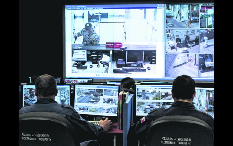 Videovigilancia.Las cámaras pueden estar prendidas por 24 horas, tienen una visión de 360 grados y un alcance de entre 260 y 300 metros EL INFORMADOR /