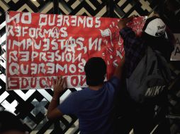 Estudiantes impiden diálogo en la UNAM. NTX /
