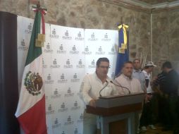 El gobernador de Jalisco, Aristóteles Sandoval, durante la rueda de prensa en la que anunció la detención del sujeto.  /