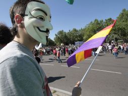 Pese al malestar social, los indignados, que responden a una estructura horizontal se niegan a constituirse en partido.  /