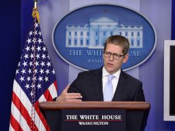 El portavoz de la Casa Blanca, Jay Carney se dirige a los medios de comunicación. EFE /