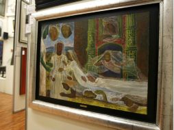 La obra ''Novias Firmando'' del artista Rodolfo Morales, que forma parte de la subasta. ARCHIVO /