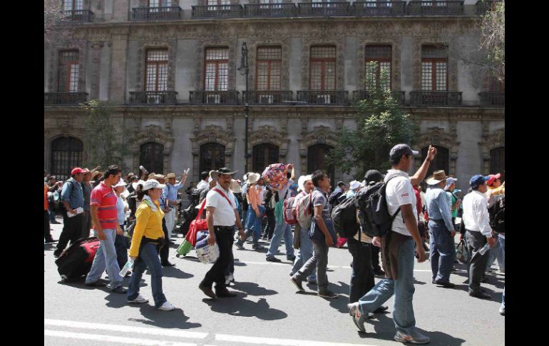 Se espera que acudan a la marcha maestros de Chiapas, Guerrero, Michoacán, Tlaxcala y Puebla. ARCHIVO /