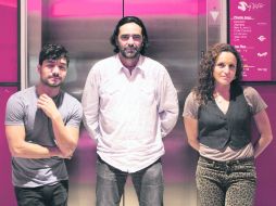 Christian Vázquez, Carlos Bolado y Claudette Maillé promueven en Guadalajara el filme ''Tlatelolco: Verano del 68''. EL INFORMADOR /