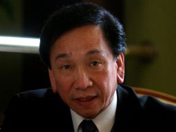 El líder de la Asociación Internacional de Boxeo Amateur (en la imagen) le anuncia su candidatura al presidente del COI. AP /