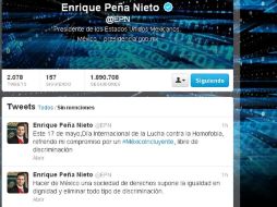 El mandatario escribió el mensaje en su cuenta de Twitter. ESPECIAL /