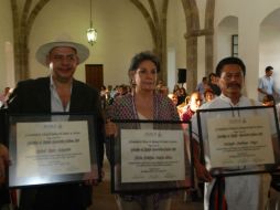 La tarde del sábado fueron reconocidos en el Instituto Cultural Cabañas, tres profesionales del arte.  /