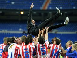 Los Rojiblancos ganaron su décima Copa del Rey la semana pasada al odiado rival, Real Madrid. AFP /